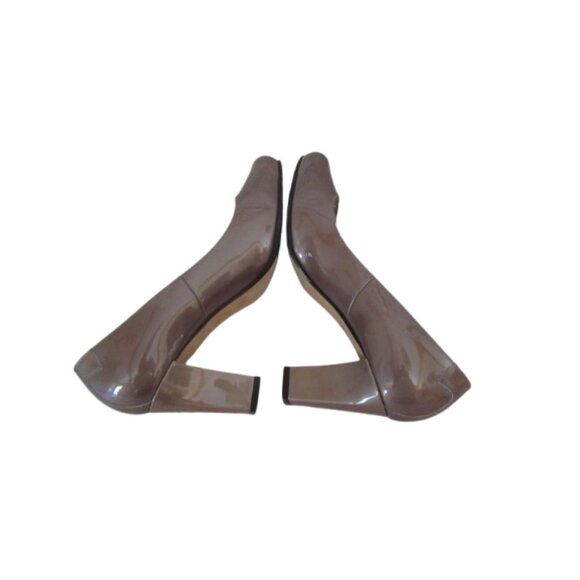 Taryn Rose Peep Toe Patent Leather Heels Green/Gray 38.5 or 8.5 US, Italy - Picture 6 of 9